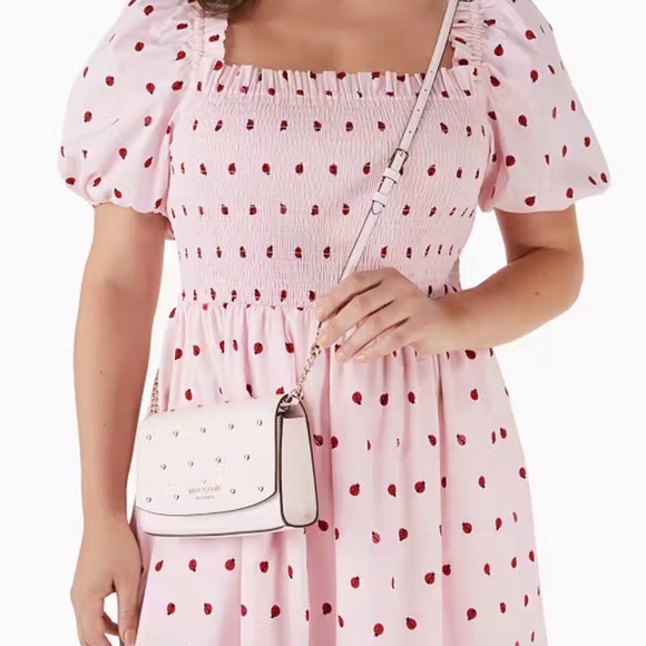 Kate Spade New York Staci Studded Hearts Flap Crossbody bag with card holder - Picture 13 of 14